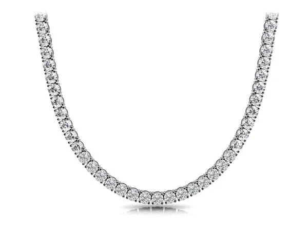 Women’s chunky necklace-RD Classic Diamond Tennis Necklace