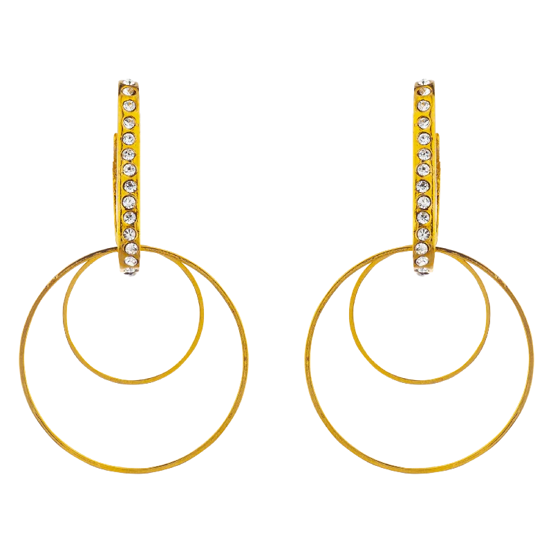 Women’s fashion earrings-DOUBLE LASSO EARRINGS