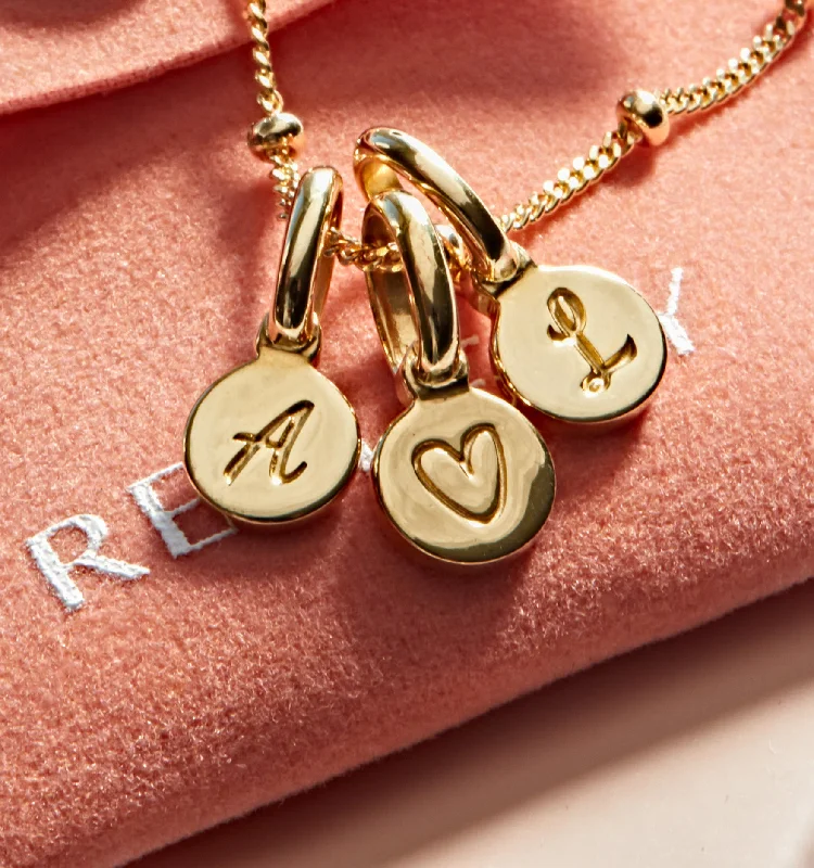 Women’s anniversary gift necklace-Triple Initials Necklace