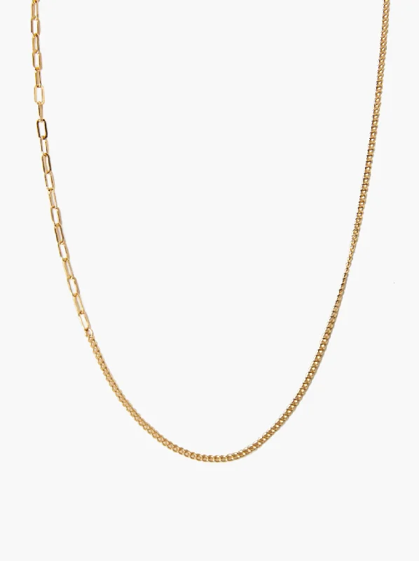 Women’s ruby necklace-Curb Chain Essential Necklace