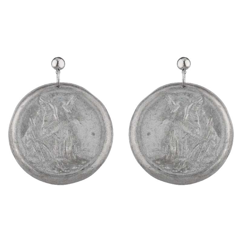 Women’s hoop silver earrings-MAGIC DUNES EARRINGS