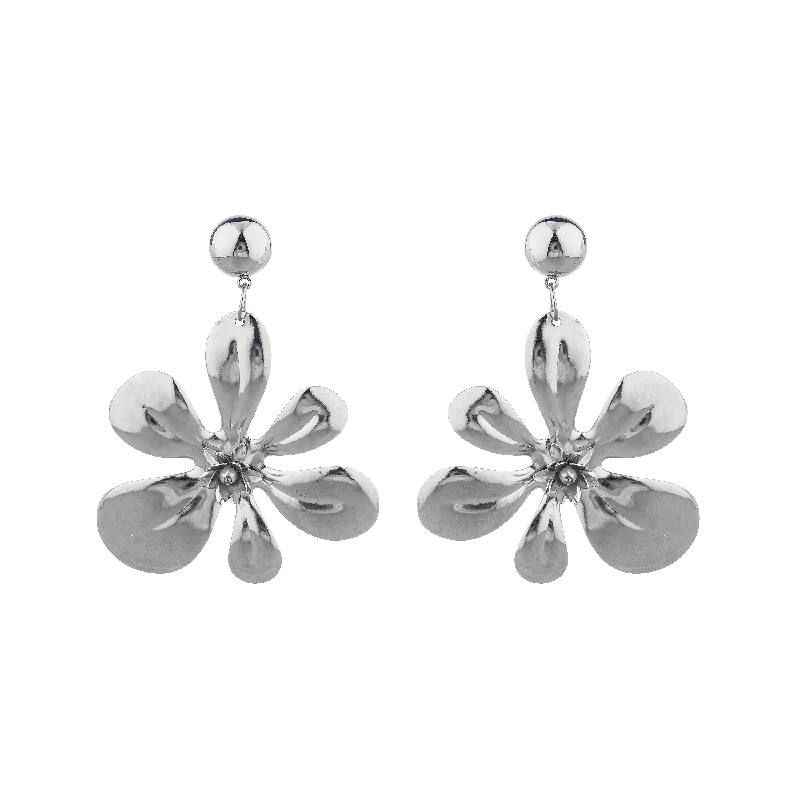 Women’s double hoop earrings-MAGIC FLOWER EARRINGS