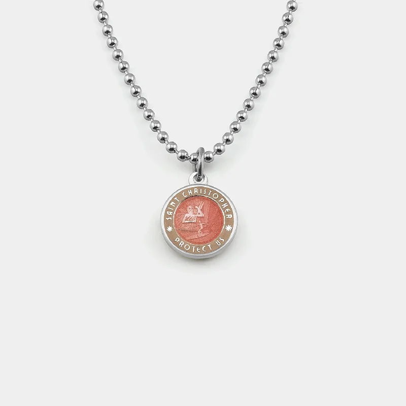 Women’s delicate necklace-Small - Melon / Blush