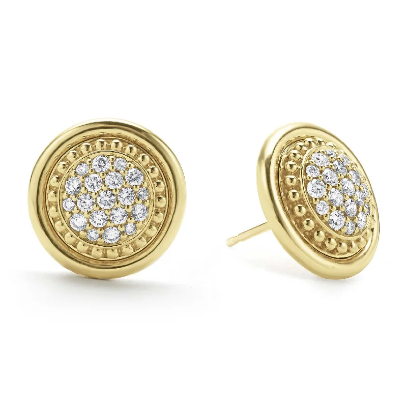 Women’s trendy earrings-Meridian 18K Gold Diamond Stud Earrings