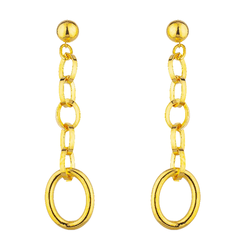 Women’s gold statement earrings-URBAN MUSIC JUNKIE EARRINGS