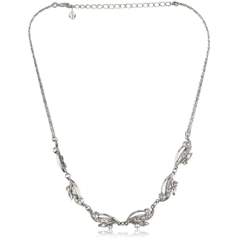 Women’s spiritual necklace-1928 Jewelry Austrian Crystal Imperial Anniversary Necklace 16" + 3" Extender