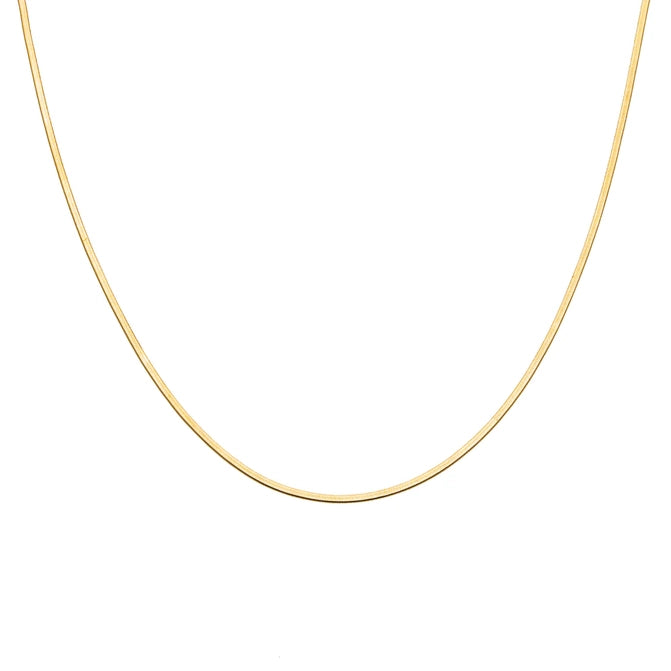 Women’s diamond pendant necklace-Gold Micro Herringbone Necklace