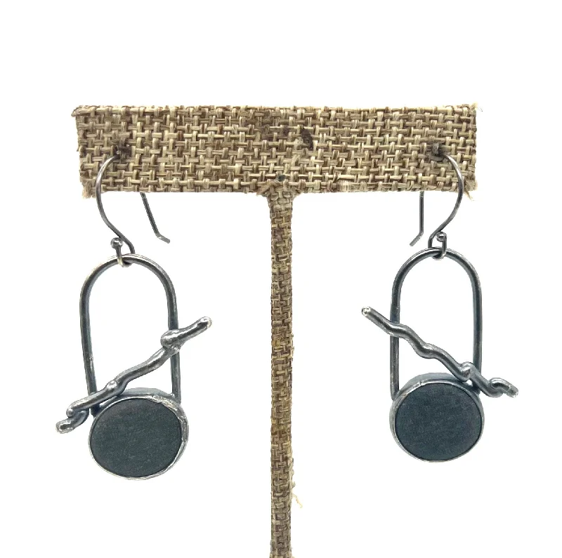 Women’s fashion drop earrings-Twig and Rock Earrings