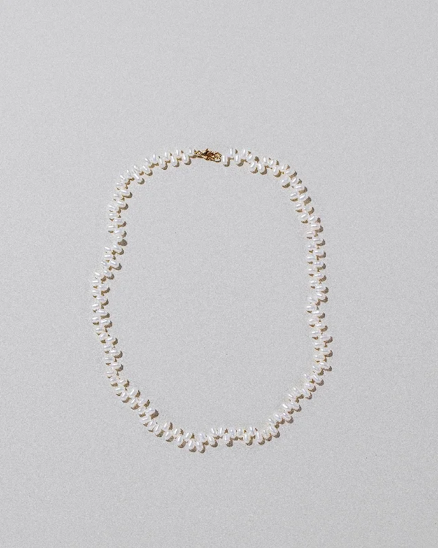 Women’s pearl choker necklace-Zipper Pearl Necklace