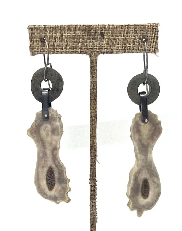 Women’s diamond earrings-Rock and Antler Earrings