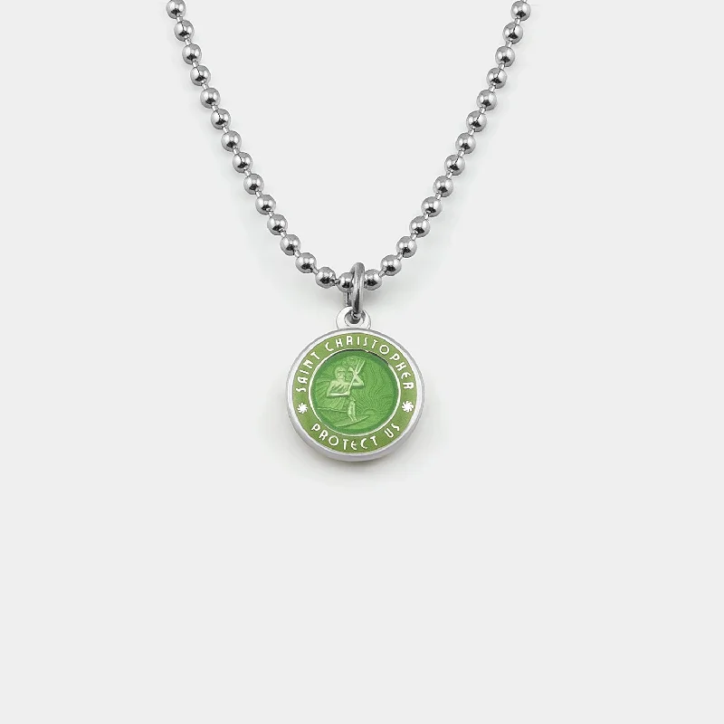 Women’s minimalist necklace-Small - Emerald / Cactus