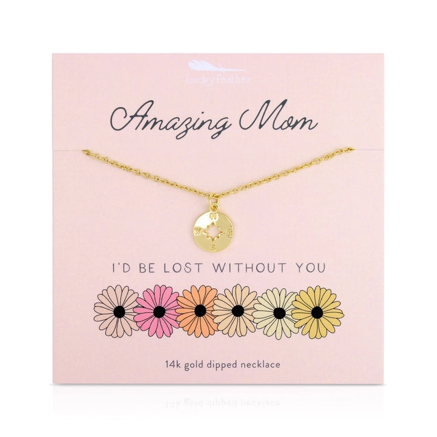 Women’s long pendant necklace-Amazing Mom Gift Necklace