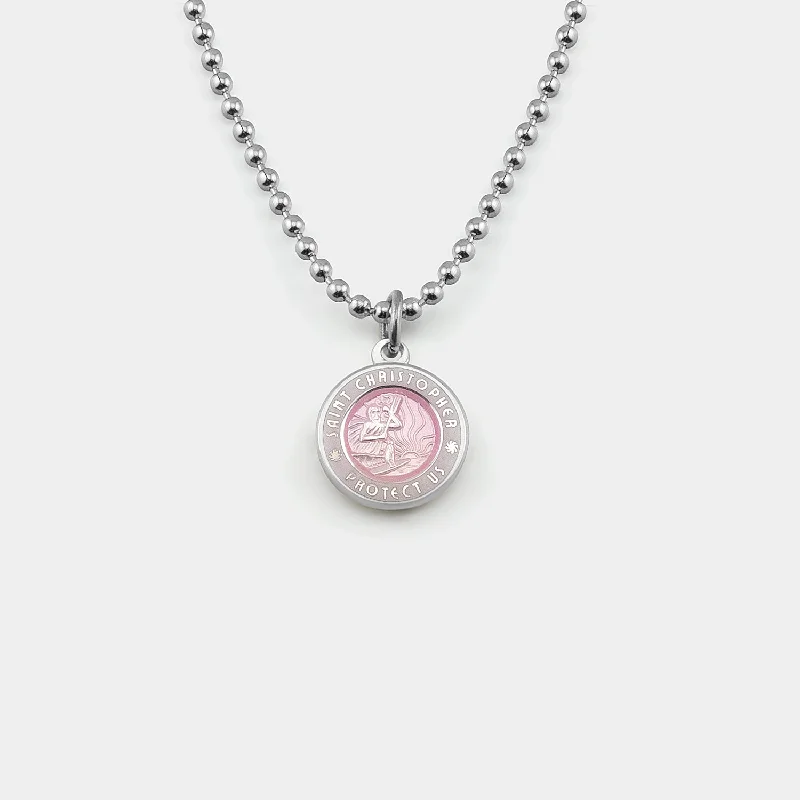 Women’s modern necklace-Small - Pink / White