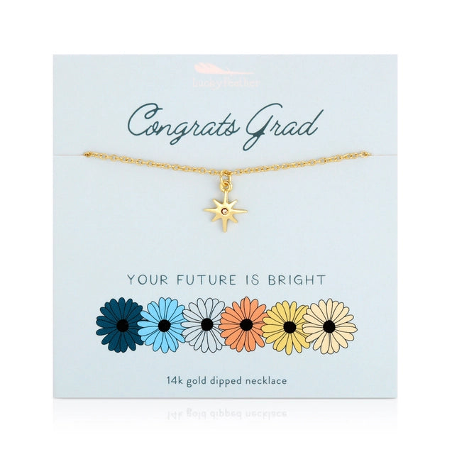 Women’s eco-friendly necklace-Congrats Grad Gift Necklace