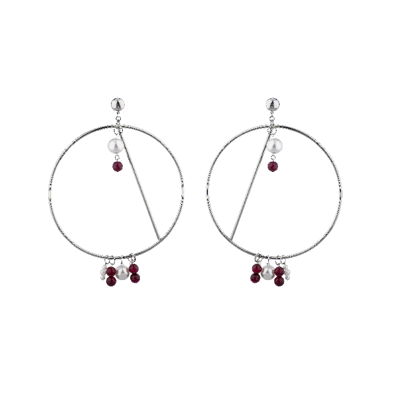 Women’s silver drop earrings-TRICKLES OF DESIRE EARRINGS