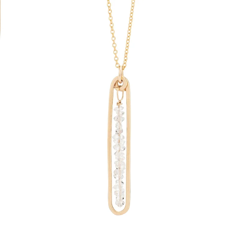 Women’s elegant necklace-Lyric Necklace with Herkimer Diamonds