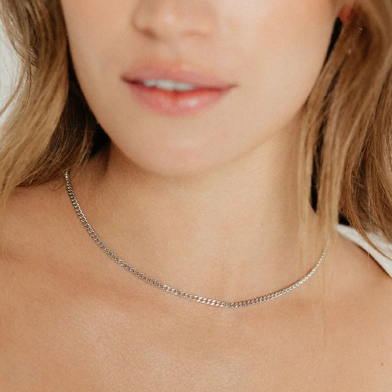 Women’s elegant diamond necklace-Taylor Necklace (Silver)