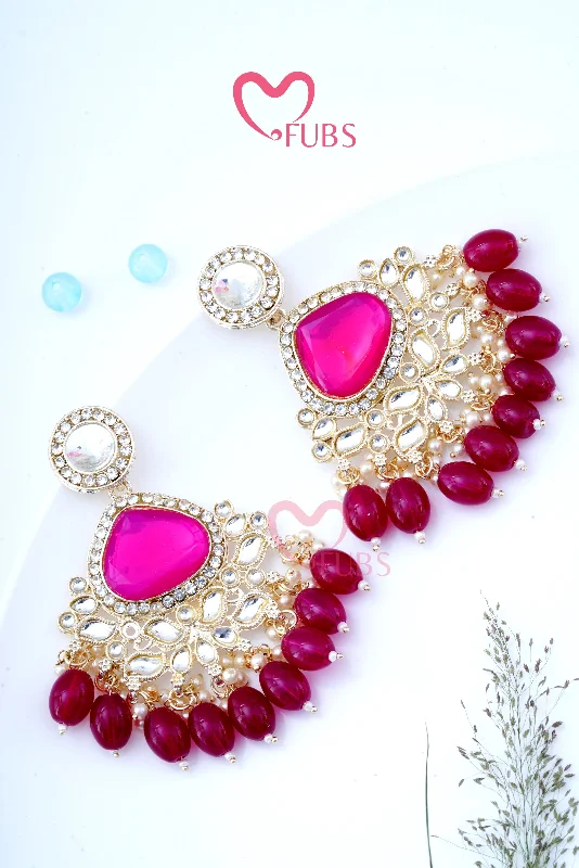 Women’s luxury hoop earrings-Shining Diva Party Wear Danglers Earrings