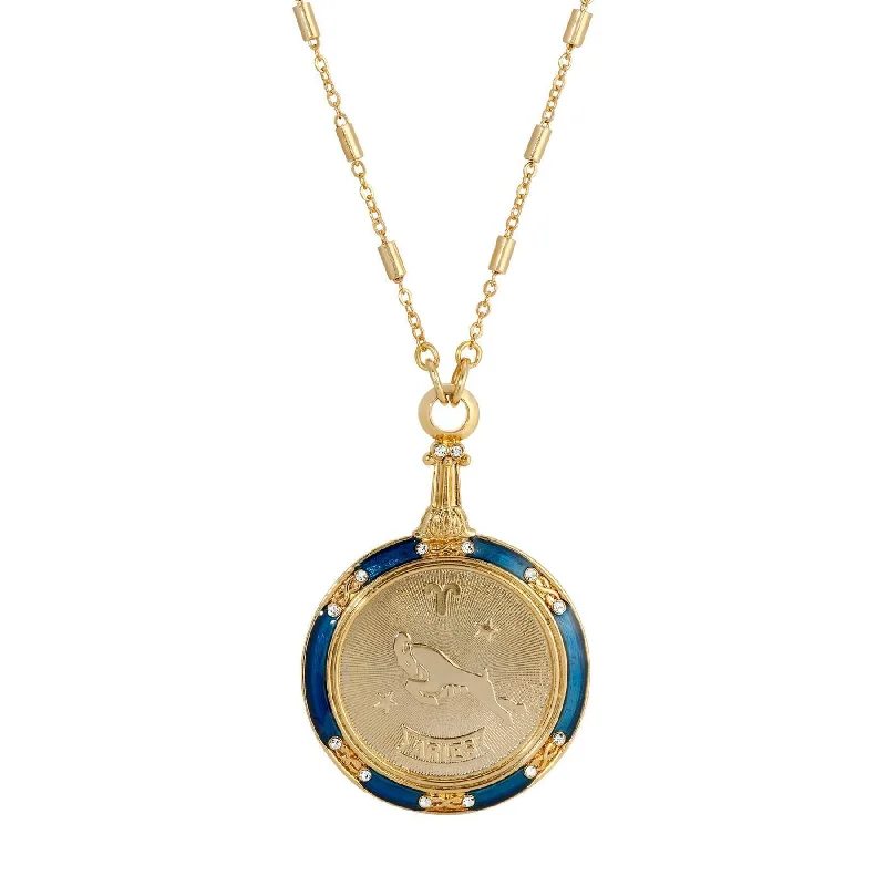 Women’s statement necklace-1928 Jewelry Zodiac Astrology Sign Pendant Necklace 28"