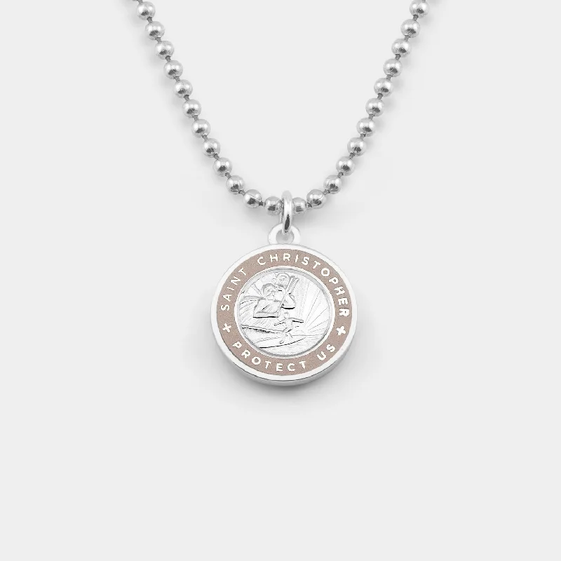 Women’s birthstone pendant necklace-Medium - Silver / Petal