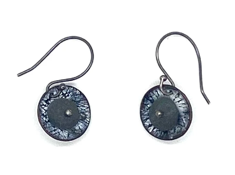 Women’s ruby earrings-Domed Enamel & Rock Earrings