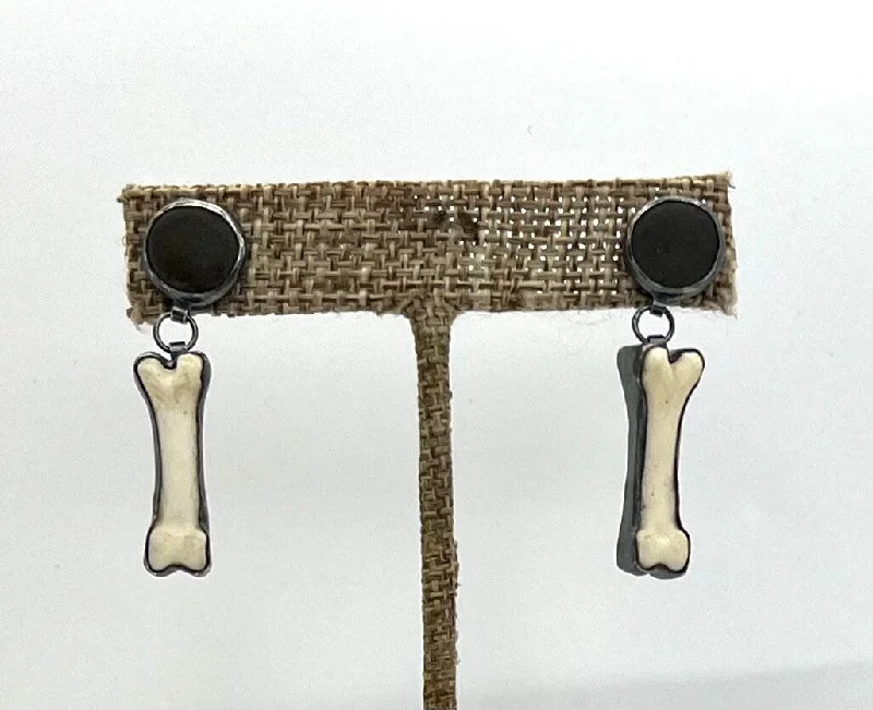 Women’s emerald earrings-Rock & Bone Post Earrings