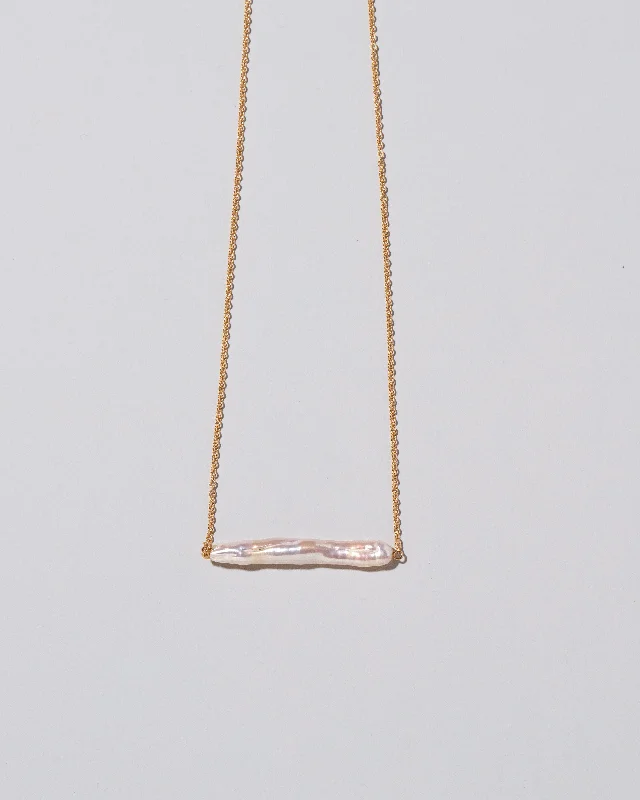 Women’s layered chain necklace-Stick Pearl Necklace