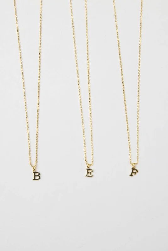 Women’s sapphire necklace-Dainty Love Initial Necklace