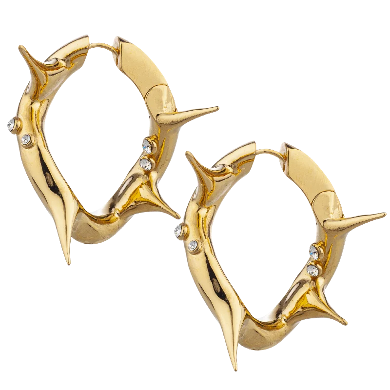 Women’s flower hoop earrings-PASSIONE PROIBITA EARRINGS