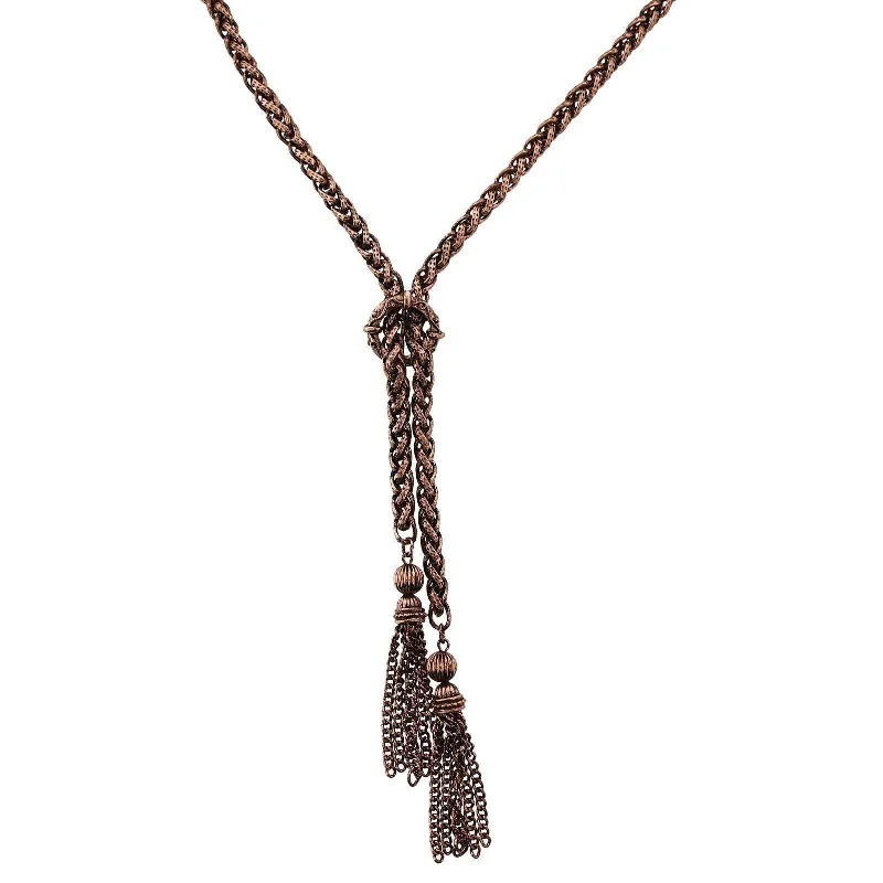 Women’s fancy necklace-2028 Jewelry Rope Tassel Necklace 27"