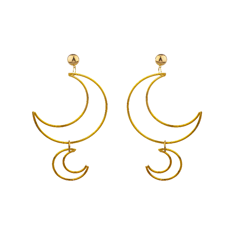 Women’s casual earrings-MOONLIT BITE EARRINGS