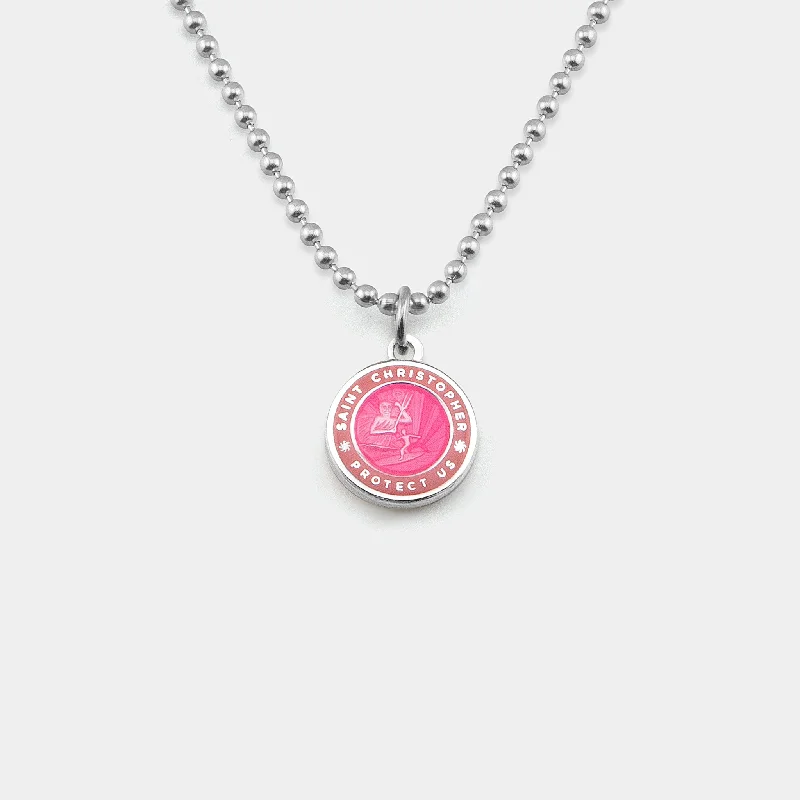 Women’s rose gold necklace-Small - Fuchsia / Pink