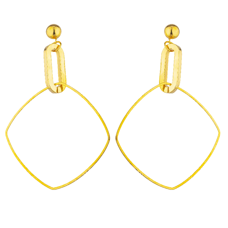 Women’s gold-plated hoop earrings-DANCE MOVES EARRINGS