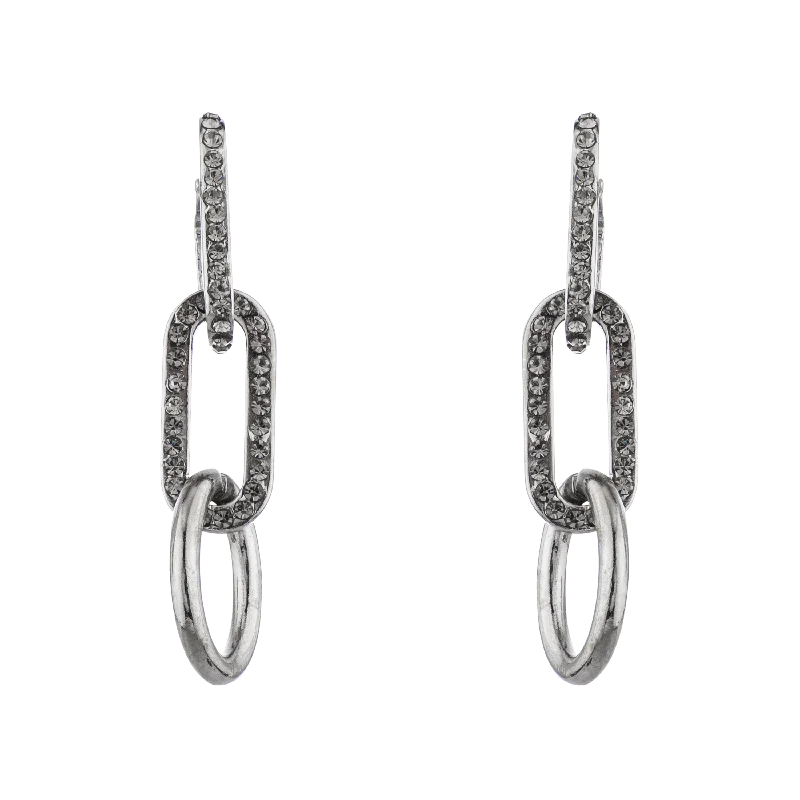 Women’s designer earrings-SILVER STIRRUP EARRINGS