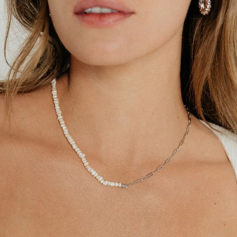 Women’s delicate necklace-Paige Necklace (Silver)