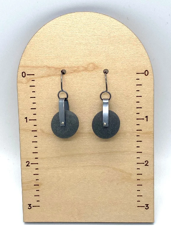 Women’s silver drop earrings-New Rivet Earrings