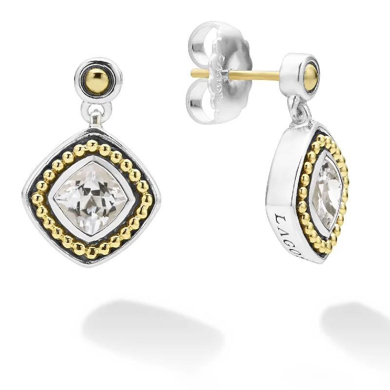 Women’s sparkly earrings-Rittenhouse White Topaz Drop Earrings