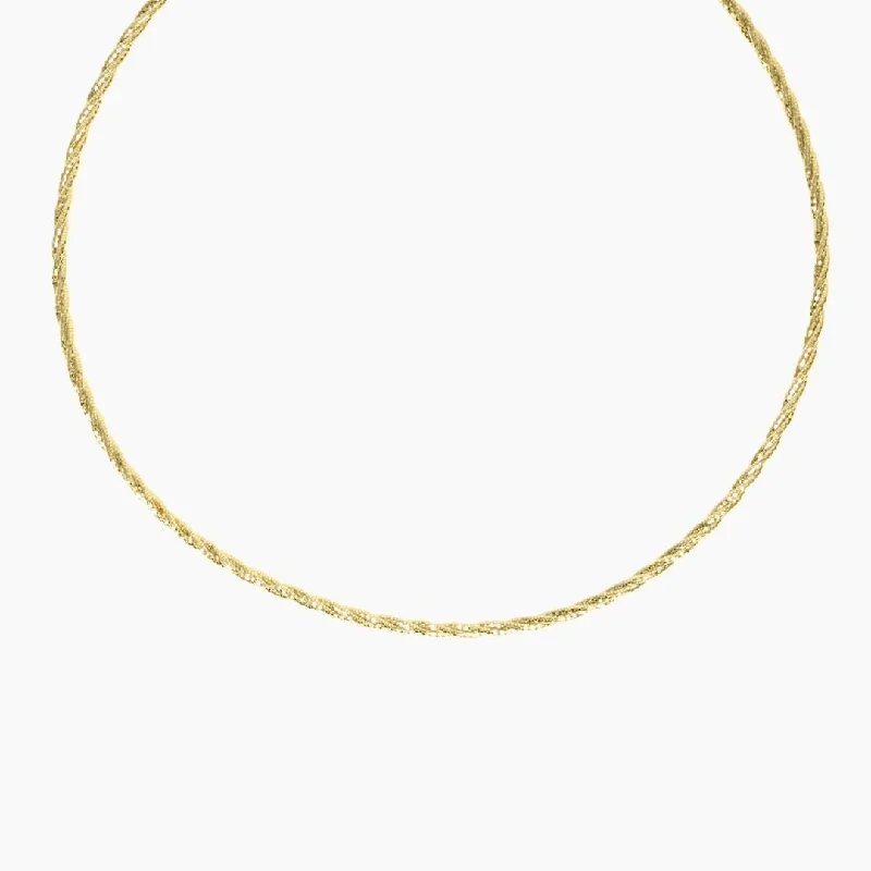 Women’s heart-shaped necklace-Bella Sparkling Gold Necklace