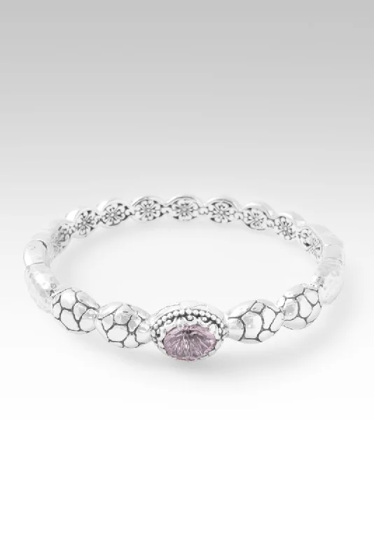 Women’s stylish bangle-Keep Dreaming Bangle™ in Pink Cashmere™ Mystic Quartz