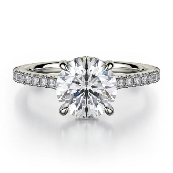 Women’s unique gemstone engagement rings-MICHAEL M Crown Engagement Ring