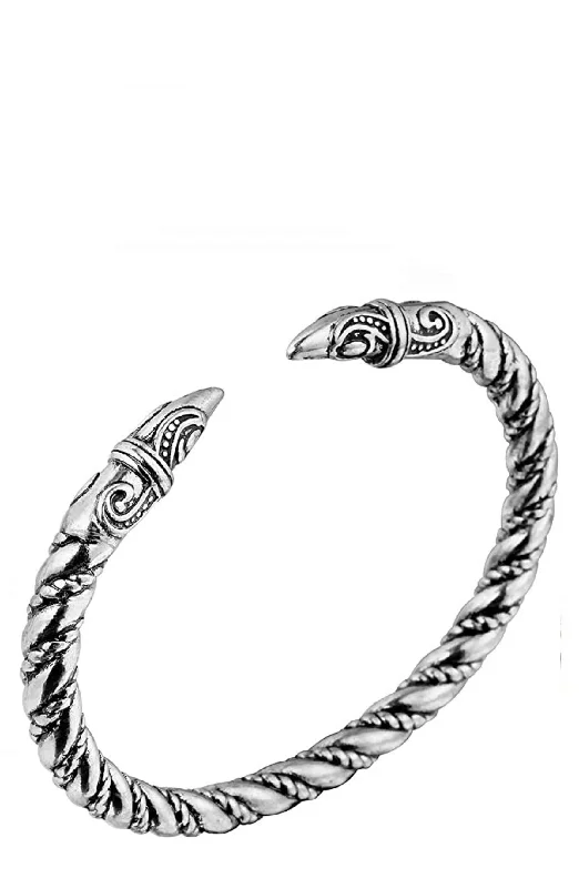 Women’s twisted bangle-Silver Textured Cuff Bangle