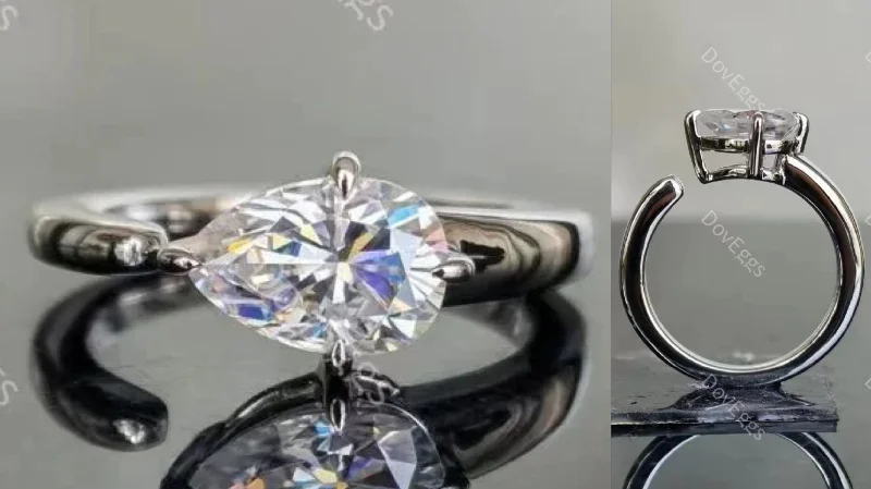 Women’s unique engagement rings-Doveggs solitaire moissanite engagement ring