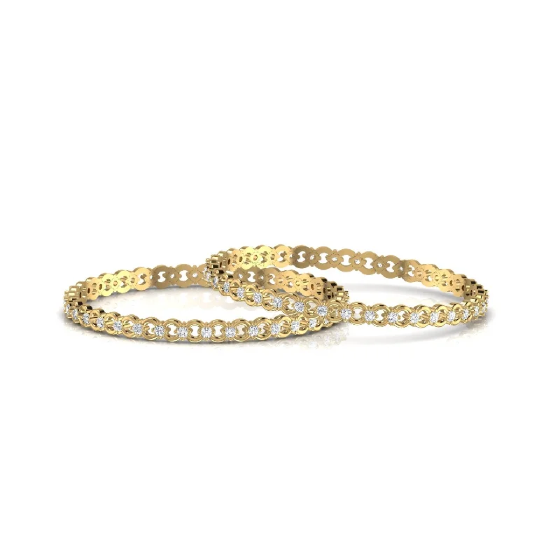 Women’s eco-friendly bracelet-Single Line Diamond Bangle