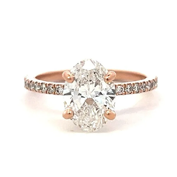 Women’s white gold engagement rings-Side Stone Engagement Ring