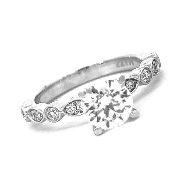 Women’s small diamond engagement rings-Diamond  Engagement Ring