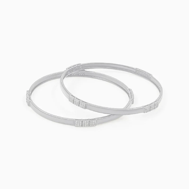 Women’s birthstone bracelet-Fascinating Design Silver Bangle