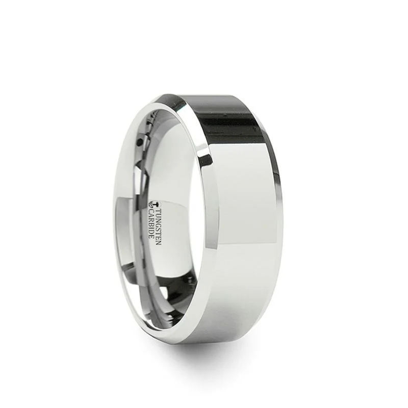 Women’s moonstone ring-LINCOLN | Tungsten Ring White