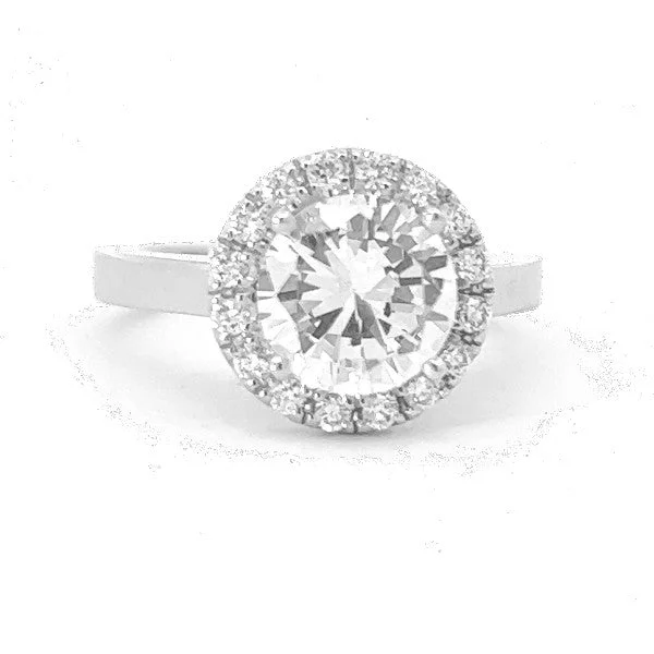 Women’s classic diamond engagement rings-Diamond Halo Engagement Ring