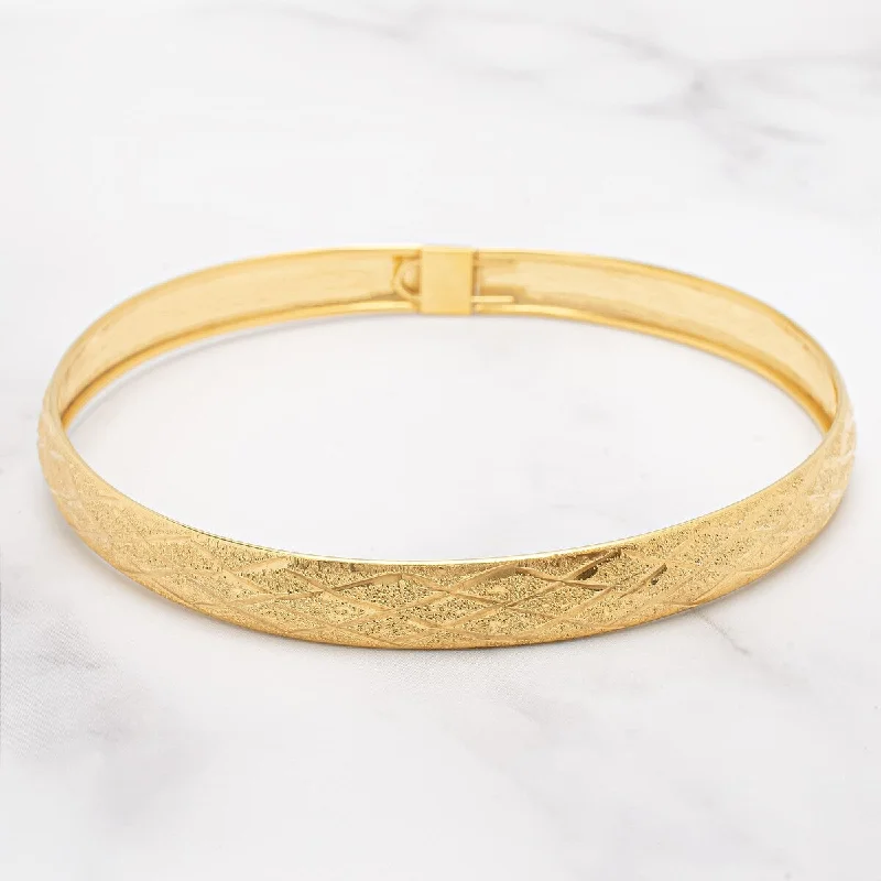 Women’s chunky bracelet-Victoria Townsend Gold over Sterling Silver Texured Bangle