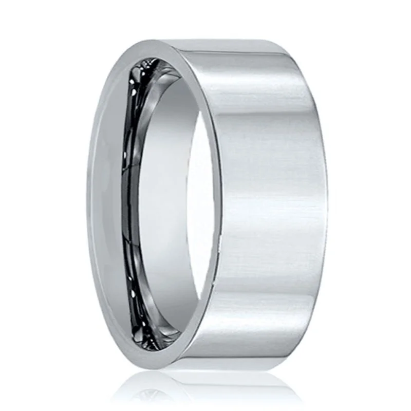 Women’s diamond infinity ring-BRAWLER | Tungsten Ring Flat Pipe Cut